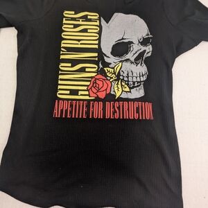 Guns N' Roses Appetite For Destruction With Skull Long Sleeve Tee/Sweater 1X